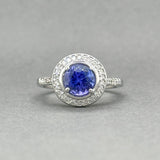 Estate 18K W Gold 1.88ct Tanzanite & 0.46ctw G - H/SI1 - 2 Diamond Ring - Walter Bauman Jewelers