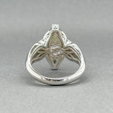 Estate 18K W Gold 2.67ct Peridot & 0.30ctw G - H/SI1 - 2 Diamond Ring - Walter Bauman Jewelers