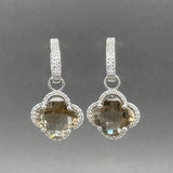 Estate 18K W Gold 8.02ctw Smoky Quartz & 0.20ctw H - I/SI2 - I1 Diamond Dangle Earrings - Walter Bauman Jewelers