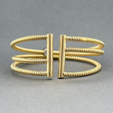 Estate 18K Y Gold 0.07ctw G/SI1 - 2 Diamond Cuff Bracelet - Walter Bauman Jewelers