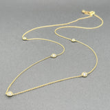 Estate 18K Y Gold 0.23ctw G - H/SI1 - 2 Diamond By The Yard Necklace - Walter Bauman Jewelers