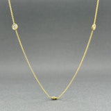 Estate 18K Y Gold 0.23ctw G - H/SI1 - 2 Diamond By The Yard Necklace - Walter Bauman Jewelers