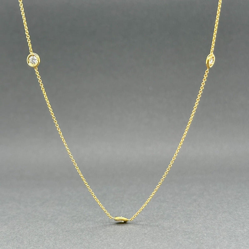 Estate 18K Y Gold 0.23ctw G - H/SI1 - 2 Diamond By The Yard Necklace - Walter Bauman Jewelers