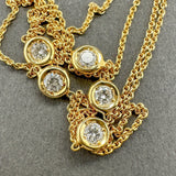 Estate 18K Y Gold 0.23ctw G - H/SI1 - 2 Diamond By The Yard Necklace - Walter Bauman Jewelers