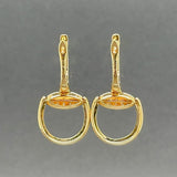 Estate 18K Y Gold 0.23ctw G - H/VS1 - 2 Diamond Stirrup Earrings - Walter Bauman Jewelers