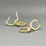 Estate 18K Y Gold 0.23ctw G - H/VS1 - 2 Diamond Stirrup Earrings - Walter Bauman Jewelers