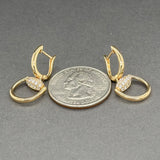 Estate 18K Y Gold 0.23ctw G - H/VS1 - 2 Diamond Stirrup Earrings - Walter Bauman Jewelers