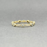 Estate 18K Y Gold 0.24ctw G - H/SI2 - I1 Diamond Eternity Ring - Walter Bauman Jewelers