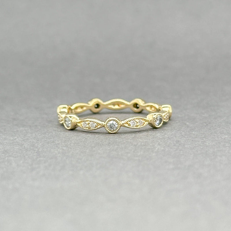 Estate 18K Y Gold 0.24ctw G - H/SI2 - I1 Diamond Eternity Ring - Walter Bauman Jewelers