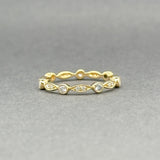 Estate 18K Y Gold 0.24ctw H/SI2 - I1 Diamond Eternity Ring - Walter Bauman Jewelers