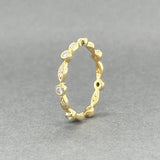 Estate 18K Y Gold 0.24ctw H/SI2 - I1 Diamond Eternity Ring - Walter Bauman Jewelers