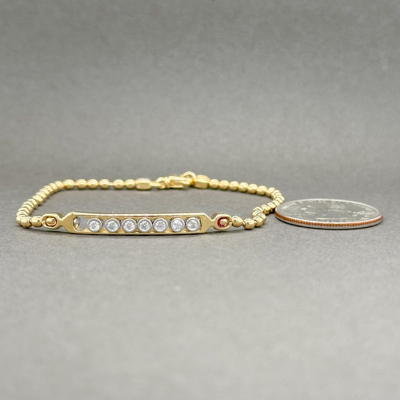Estate 18K Y Gold 0.28ctw G-H/SI1-2 Diamond Bracelet - Walter Bauman Jewelers