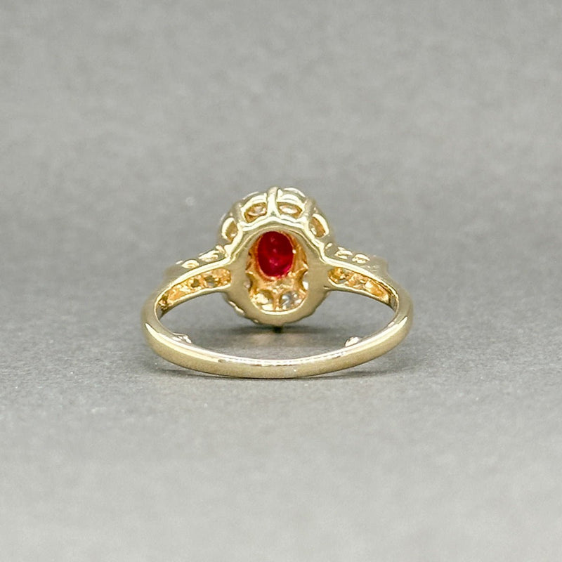 Estate 18K Y Gold 0.55ct Ruby & 0.69ctw H/SI1 Diamond Ring - Walter Bauman Jewelers