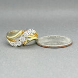 Estate 18K Y Gold 0.62ctw G/SI1 Diamond Wavy Ring - Walter Bauman Jewelers