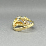 Estate 18K Y Gold 0.62ctw G/SI1 Diamond Wavy Ring - Walter Bauman Jewelers