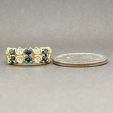 Estate 18K Y Gold 0.66ctw Sapphire & 0.59ctw G/SI1 Diamond Ring - Walter Bauman Jewelers