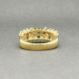 Estate 18K Y Gold 0.66ctw Sapphire & 0.59ctw G/SI1 Diamond Ring - Walter Bauman Jewelers