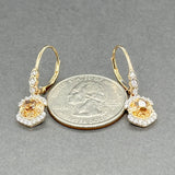 Estate 18K Y Gold 0.70ctw Fancy Orange - Brown - H - I/VS2 - SI1 Diamond Earrings - Walter Bauman Jewelers