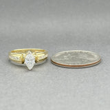 Estate 18K Y Gold 0.76ctw H - I/VS1 - 2 Diamond Eng. Ring - Walter Bauman Jewelers