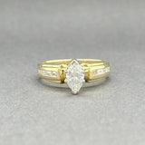 Estate 18K Y Gold 0.76ctw H - I/VS1 - 2 Diamond Eng. Ring - Walter Bauman Jewelers