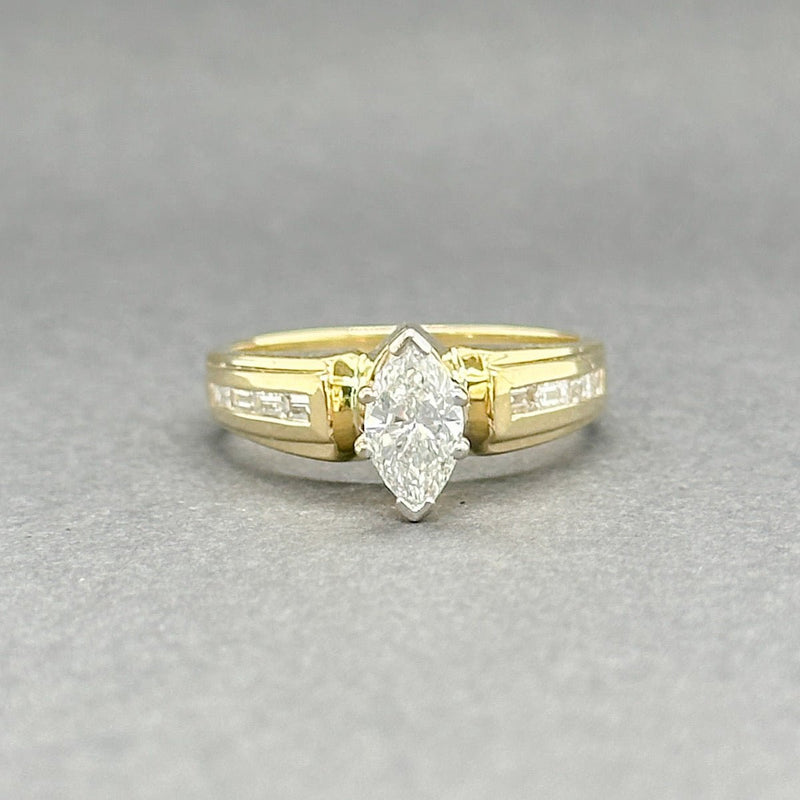 Estate 18K Y Gold 0.76ctw H - I/VS1 - 2 Diamond Eng. Ring - Walter Bauman Jewelers