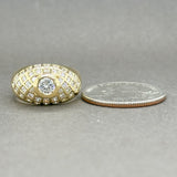 Estate 18K Y Gold 0.98ctw H/VS2-SI2 Diamond Dome Ring - Walter Bauman Jewelers