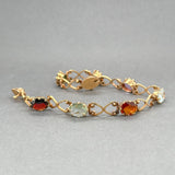 Estate 18K Y Gold 10.14ctw Multi - Gemstone Bracelet - Walter Bauman Jewelers