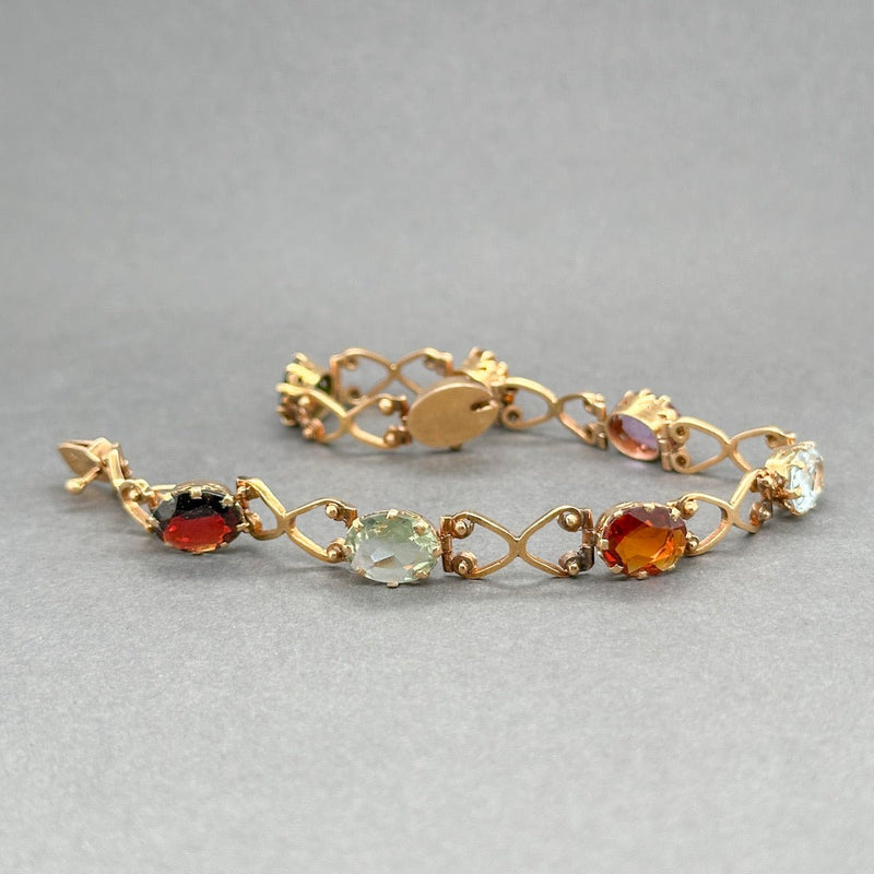 Estate 18K Y Gold 10.14ctw Multi - Gemstone Bracelet - Walter Bauman Jewelers