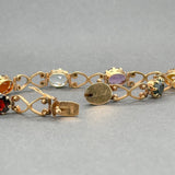 Estate 18K Y Gold 10.14ctw Multi - Gemstone Bracelet - Walter Bauman Jewelers