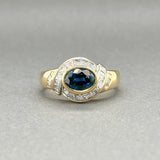 Estate 18K Y Gold 1.36ct Sapphire & 0.81ctw F - G/SI1 - 2 Diamond Ring - Walter Bauman Jewelers