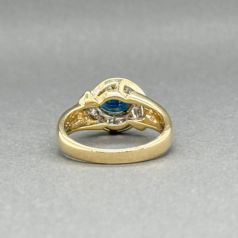 Estate 18K Y Gold 1.36ct Sapphire & 0.81ctw F - G/SI1 - 2 Diamond Ring - Walter Bauman Jewelers