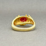 Estate 18K Y Gold 1.37ct Ruby & 0.20ctw H-I/VS1-2 Diamond Ring - Walter Bauman Jewelers