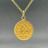 Estate 18K Y Gold 1897 Liberty Coin Pendant - Walter Bauman Jewelers