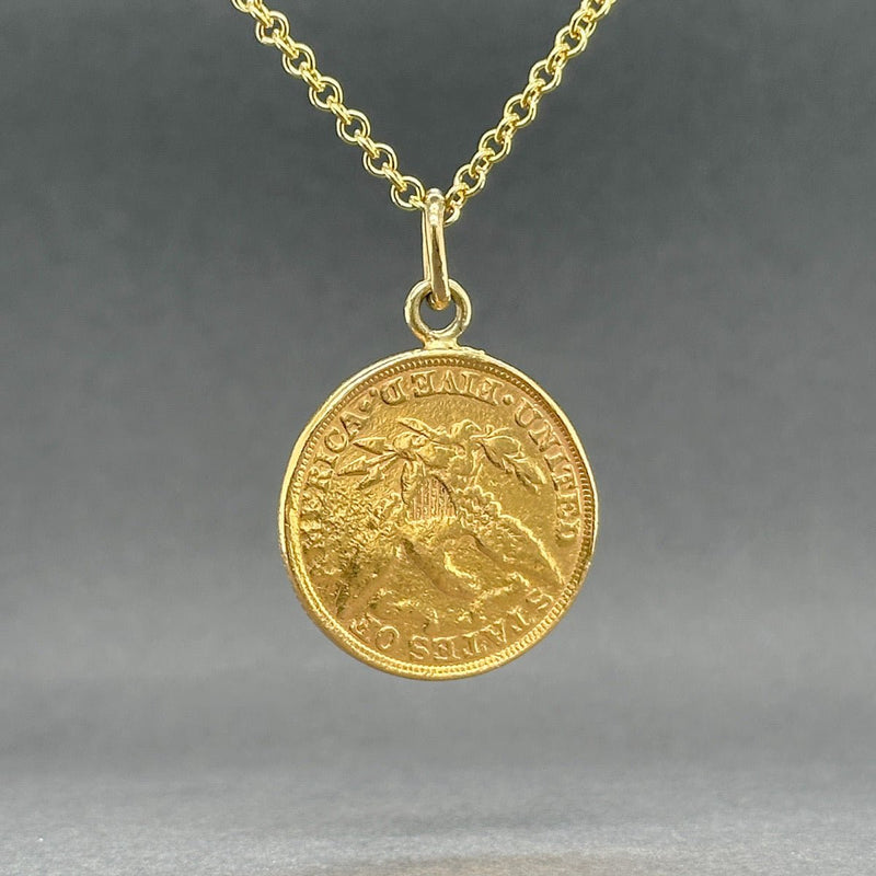 Estate 18K Y Gold 1897 Liberty Coin Pendant - Walter Bauman Jewelers