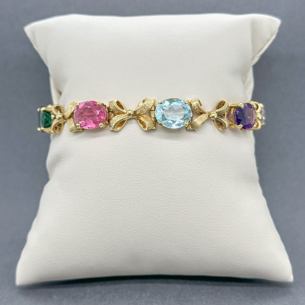 Estate 18K Y Gold 20.22ctw Multi - Gemstone Bracelet - Walter Bauman Jewelers