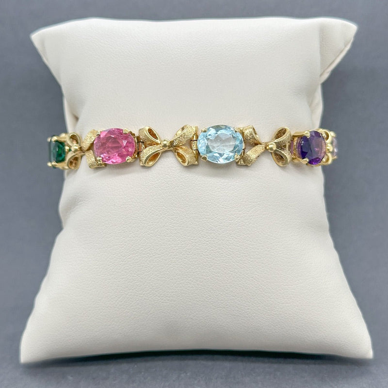 Estate 18K Y Gold 20.22ctw Multi - Gemstone Bracelet - Walter Bauman Jewelers