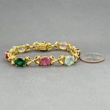 Estate 18K Y Gold 20.22ctw Multi - Gemstone Bracelet - Walter Bauman Jewelers