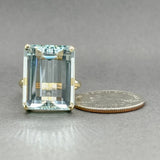 Estate 18K Y Gold 21.94ct Aquamarine Cocktail Ring - Walter Bauman Jewelers