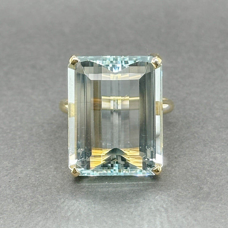 Estate 18K Y Gold 21.94ct Aquamarine Cocktail Ring - Walter Bauman Jewelers