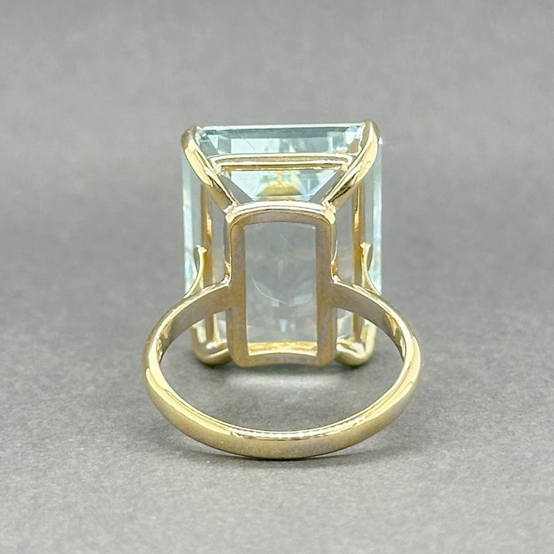 Estate 18K Y Gold 21.94ct Aquamarine Cocktail Ring - Walter Bauman Jewelers