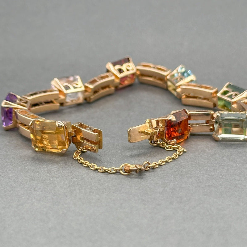 Estate 18K Y Gold 23.68ctw Multi - Gemstone Bracelet - Walter Bauman Jewelers