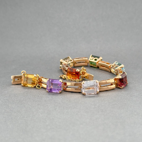 Estate 18K Y Gold 23.68ctw Multi - Gemstone Bracelet - Walter Bauman Jewelers