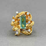 Estate 18K Y Gold 2.55ct Tourmaline & 0.28ctw Diamond Cocktail Ring - Walter Bauman Jewelers