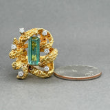 Estate 18K Y Gold 2.55ct Tourmaline & 0.28ctw Diamond Cocktail Ring - Walter Bauman Jewelers