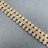 Estate 18K Y Gold 2.97ctw H - I/VS2 - SI1 Diamond Zipper Bracelet - Walter Bauman Jewelers