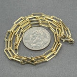 Estate 18K Y Gold 3.71mm 18” Paperclip Chain - Walter Bauman Jewelers