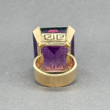 Estate 18K Y Gold 43.45ct Amethyst Cocktail Ring - Walter Bauman Jewelers