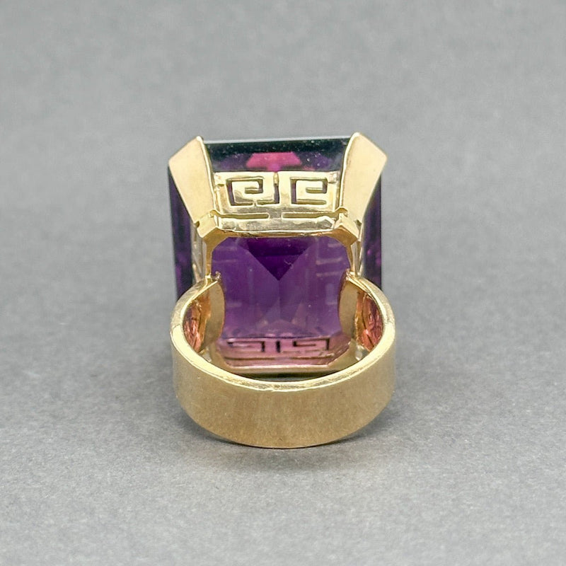 Estate 18K Y Gold 43.45ct Amethyst Cocktail Ring - Walter Bauman Jewelers