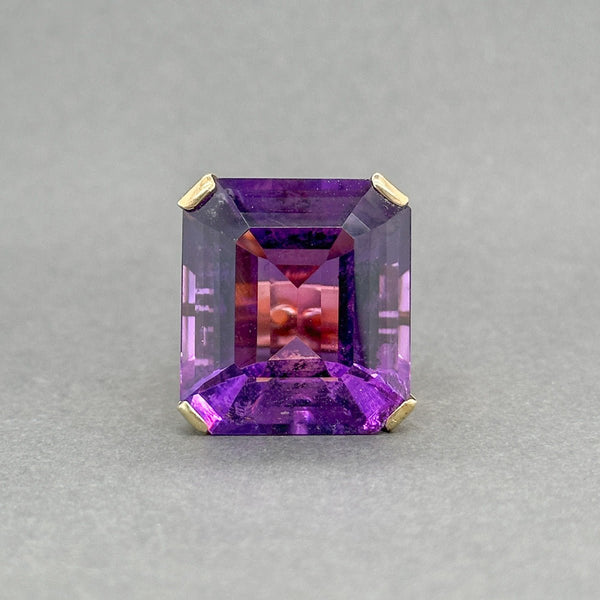 Estate 18K Y Gold 43.45ct Amethyst Cocktail Ring - Walter Bauman Jewelers