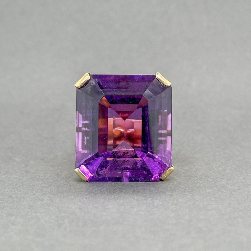 Estate 18K Y Gold 43.45ct Amethyst Cocktail Ring - Walter Bauman Jewelers